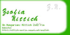 zsofia mittich business card